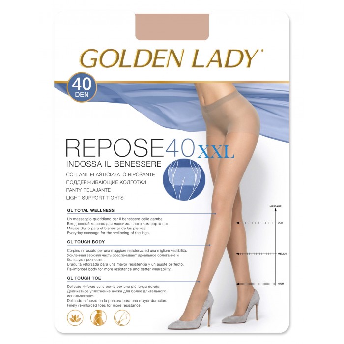 Колготки великого розміру Golden lady Repose 40 XXL Колготки великого розміру Golden lady Repose 40 XXL